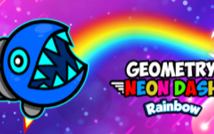 Geometry Neon Dash Rainbow