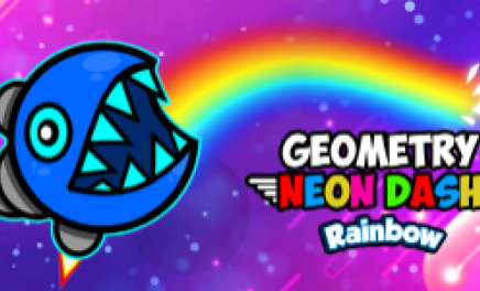 Geometry Neon Dash Rainbow
