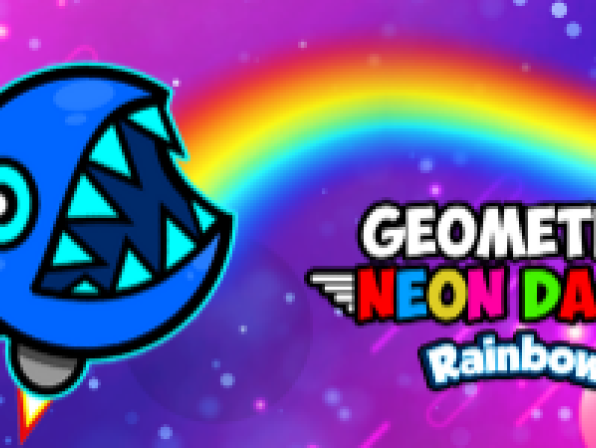 Geometry Neon Dash Rainbow